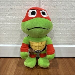 Mattel Green Turtle Plush with Red Mask and Yellow Shell